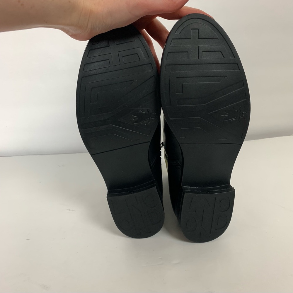 NWT FLY London Leather Zip-Up Ankle Boots Abys Black size 40 - Picture 8 of 13